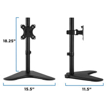 Load image into Gallery viewer, Mount-It Freestanding Adjustable Single Monitor Desk Stand-Monitor Arms-Mount-It-Black-Ergo Standing Desks