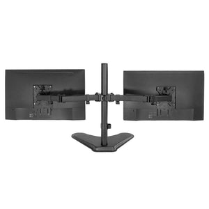 Mount-It Freestanding Full Motion Dual Monitor Stand-Monitor Arms-Mount-It-Black-Ergo Standing Desks