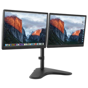 Mount-It Freestanding Full Motion Dual Monitor Stand-Monitor Arms-Mount-It-Black-Ergo Standing Desks