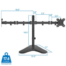 Load image into Gallery viewer, Mount-It Freestanding Full Motion Dual Monitor Stand-Monitor Arms-Mount-It-Black-Ergo Standing Desks