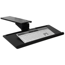 Load image into Gallery viewer, Mount-It Adjustable Angled Keyboard &amp; Mouse Tray with Gel Wrist Pad-Keyboard Tray-Mount-It-Black-Ergo Standing Desks