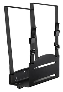 Mount-It Wall Mounted CPU Holder with Securing Straps-CPU Holders-Mount-It-Black-Ergo Standing Desks