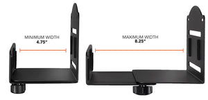 Mount-It Wall Mounted CPU Holder with Securing Straps-CPU Holders-Mount-It-Black-Ergo Standing Desks