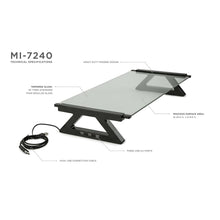 Load image into Gallery viewer, Mount-It Tempered Glasss Monitor Stand/Riser with USB Ports-Monitor Stand-Mount-It-Clear-Ergo Standing Desks