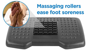 Mount-It 18" x 13" Ergonomic Foot Rest with Massaging Rollers-Foot Rest-Mount-It-Black-Ergo Standing Desks