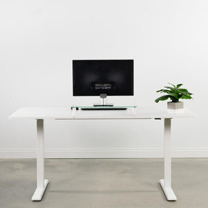 Vivo 63" Wide Crank Adjustable Height Standing Desk-Crank Adjustable Desks-Vivo-White-Ergo Standing Desks