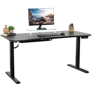 Vivo 63" Wide Electric Adjustable Height Standing Desk-Electric Standing Desks-Vivo-Black-Ergo Standing Desks