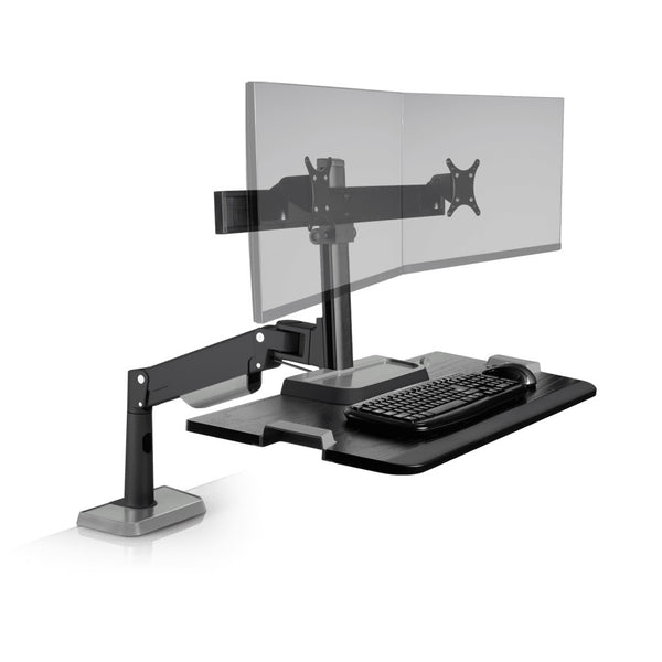 Innovative Winston Lift Edge Mount Two Monitor Adjustable Standing