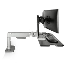 Load image into Gallery viewer, Innovative Winston Lift Edge Mount Two Monitor Adjustable Standing Desk Converter-Standing Desk Converters-Innovative-Ergo Standing Desks