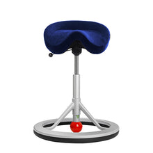 Load image into Gallery viewer, Backapp Smart Ergonomic Balance Office Chair for Standing Desks-Ergonomic Chairs-Backapp-Silver Grey-Red-Alcantara Commodore Blue-Ergo Standing Desks