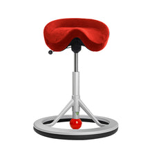 Load image into Gallery viewer, Backapp Smart Ergonomic Balance Office Chair for Standing Desks-Ergonomic Chairs-Backapp-Silver Grey-Red-Alcantara Goya Red-Ergo Standing Desks