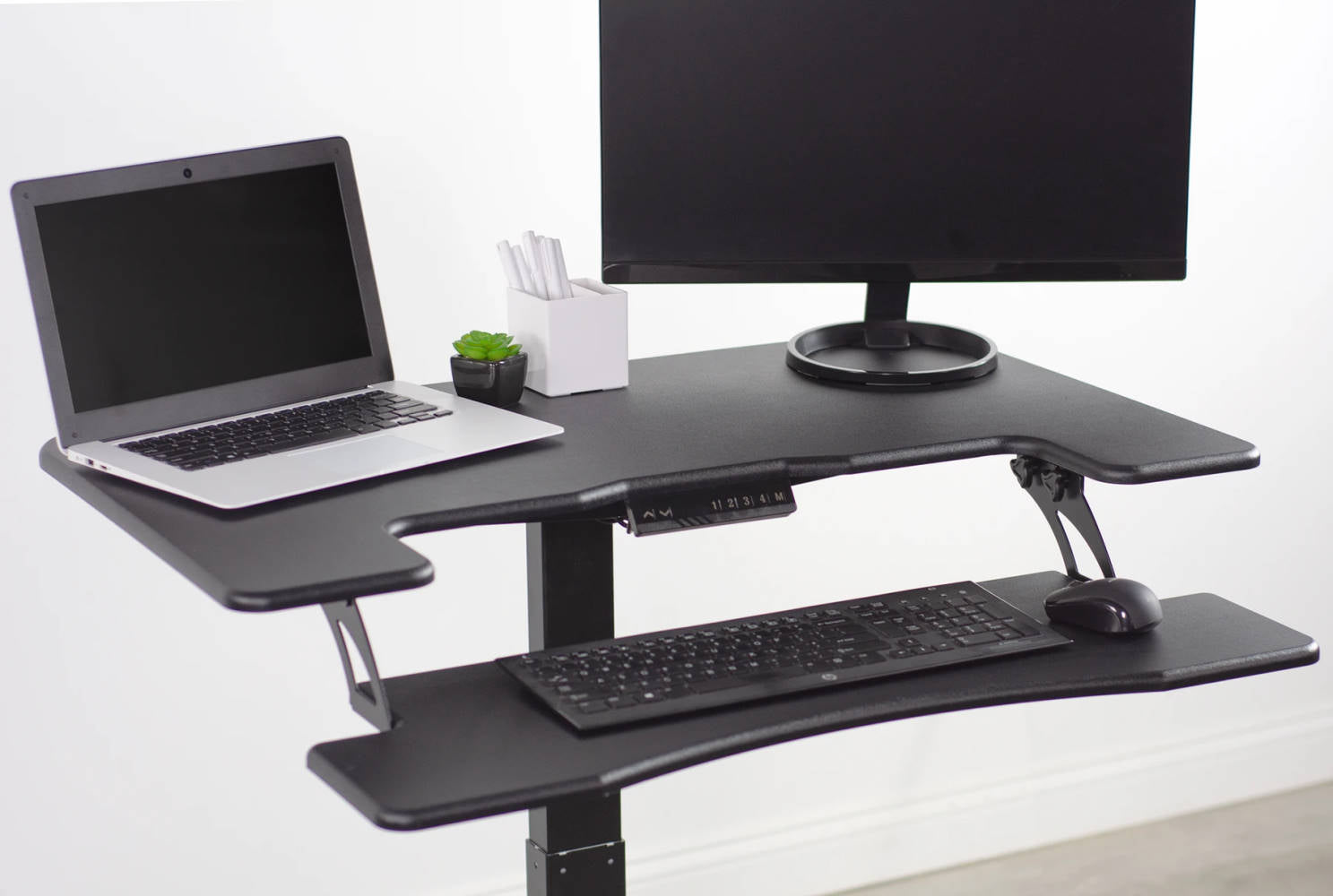 Vivo 36 Wide Compact Electric Adjustable Height Sit Stand Desk