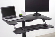 Load image into Gallery viewer, Vivo 36&quot; Wide Compact Electric Adjustable Height Sit Stand Desk- Black-Compact Standing Desks-Vivo-Black-Ergo Standing Desks