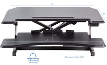 Load image into Gallery viewer, Vivo 31&quot; Wide Electric Adjustable Height Sit Stand Desk Converter- Black-Electric Standing Desks-Vivo-Black-Ergo Standing Desks