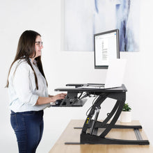 Load image into Gallery viewer, Vivo 36&quot; Wide Adjustable Height Stand Up Desk Converter-Standing Desk Converters-Vivo-Black-Ergo Standing Desks