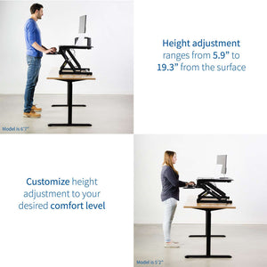 Vivo 36" Wide Adjustable Height Deluxe Standing Desk Converter-Standing Desk Converters-Vivo-Ergo Standing Desks