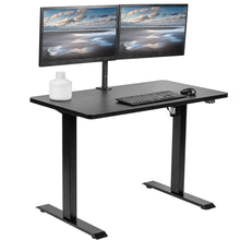 Load image into Gallery viewer, Vivo 43&quot; Wide Standard Electric Adjustable Sit Stand Desk- Black Frame-Electric Standing Desks-Vivo-Black Top-Ergo Standing Desks