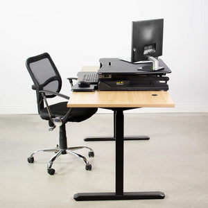 Vivo 36" Wide Electric Adjustable Height Stand Up Desk Converter- Black-Electric Standing Desks-Vivo-Black-Ergo Standing Desks