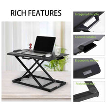 Load image into Gallery viewer, Eureka Ergonomic 30&quot; Wide Adjustable Laptop Standing Desktop Converter- Black-Standing Desk Converters-Eureka Ergonomic-Ergo Standing Desks