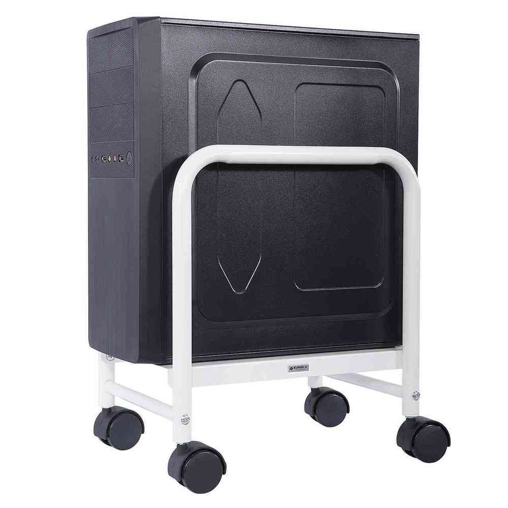 EUREKA ERGONOMIC Computer Tower Stand Height Adjustable Mobile CPU Stand PC Tower Rolling Cart Steel CPU Holder With Locking Caster Wheels for Home Office Desk