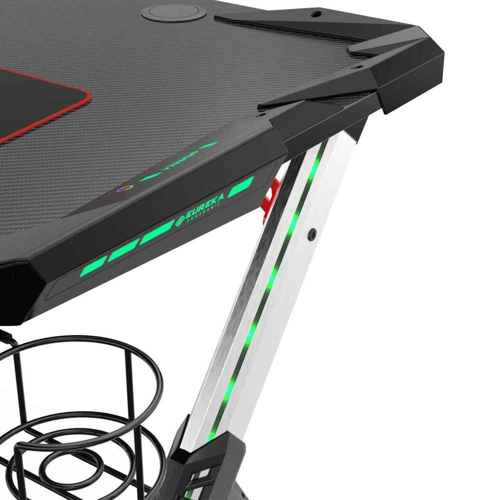 Eureka Ergonomic R1-S Gaming Computer Desk with RGB LED Lights and Gea – Ergo Standing Desks