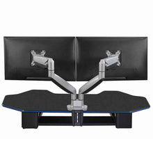 Load image into Gallery viewer, Eureka Ergonomic Dual Desk Mount Full Motion Adjustable Monitor Arms-Monitor Arms-Eureka Ergonomic-Silver-Ergo Standing Desks