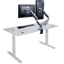 Load image into Gallery viewer, Eureka Ergonomic Dual Desk Mount Full Motion Adjustable Monitor Arms-Monitor Arms-Eureka Ergonomic-Silver-Ergo Standing Desks