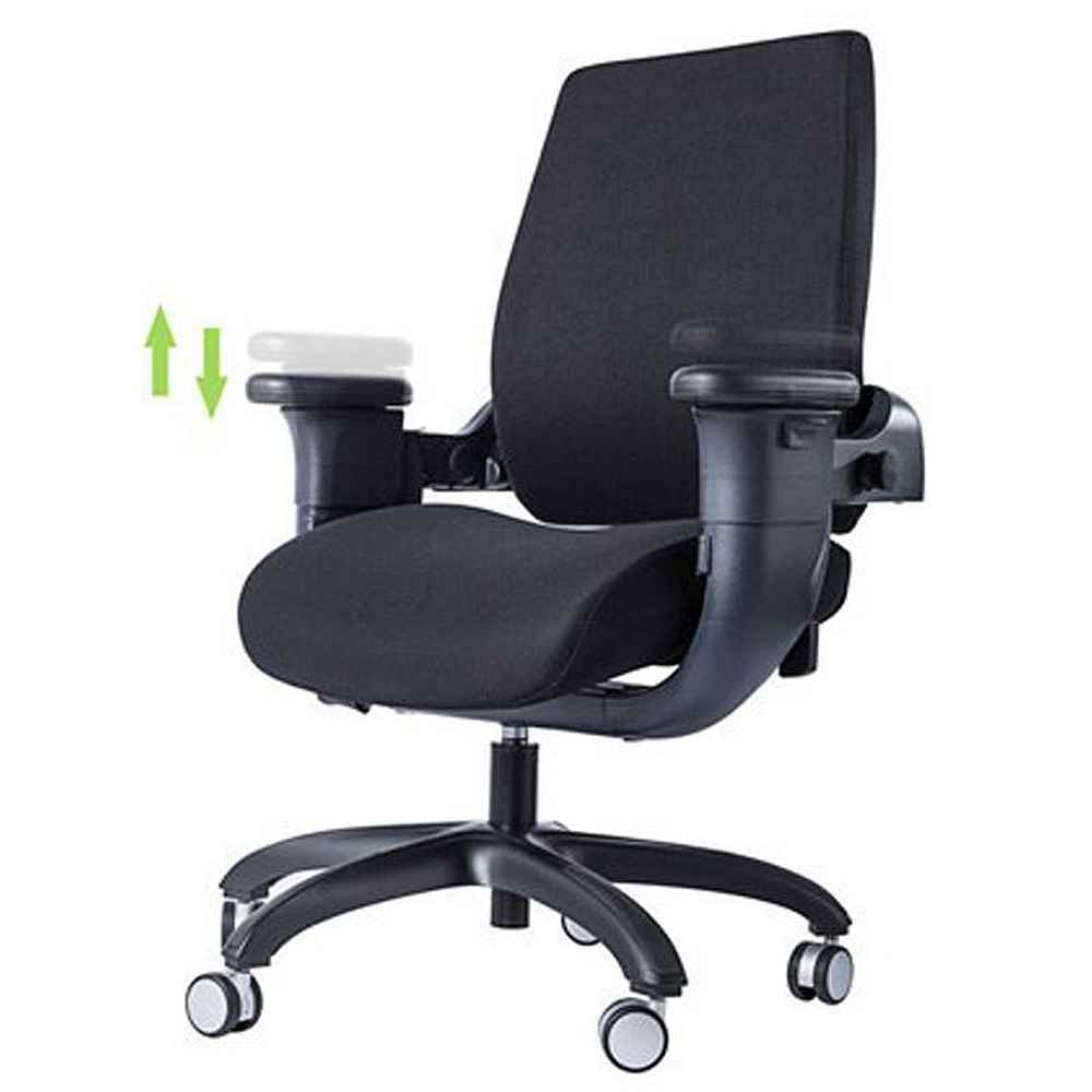 Eureka Ergonomic Mid-Back Desk Swing Chair with Armrests- Black