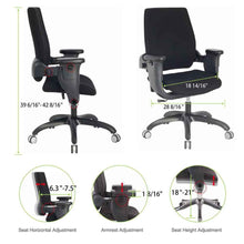 Load image into Gallery viewer, Eureka Ergonomic Mid-Back Desk Swing Chair with Armrests- Black-Ergonomic Chairs-Eureka Ergonomic-Black-Ergo Standing Desks