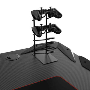 Eureka Ergonomic Z1-S Gaming Desk with LED Lights and Gear Holders-Gaming Desks-Eureka Ergonomic-Black-Ergo Standing Desks
