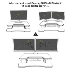 Eureka Ergonomic 36" Wide Gen 1 Height Adjustable Standing Desktop Converter-Standing Desk Converters-Eureka Ergonomic-Ergo Standing Desks