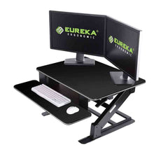 Load image into Gallery viewer, Eureka Ergonomic 32&quot; Wide Adjustable Height Sit Stand Desk Converter-Standing Desk Converters-Eureka Ergonomic-Black-Ergo Standing Desks