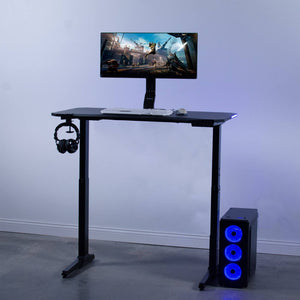 Vivo 47" Wide Black Electric Adjustable Height Gaming Desk w/ LED Lights-Gaming Desks-Vivo-Black-Ergo Standing Desks