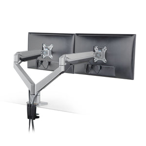 Innovative Envoy Articulating Dual Monitor Arm Mount-Monitor Arms-Innovative-Silver-Ergo Standing Desks