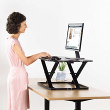 Load image into Gallery viewer, Vivo 32&quot; Wide Compact Adjustable Mobile Laptop Standing Desk Converter-Standing Desk Converters-Vivo-Black-Ergo Standing Desks