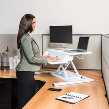 Load image into Gallery viewer, Luxor Level Up Pro 32&quot; Wide Two Shelf Adjustable Standing Desk Converter-Standing Desk Converters-Luxor-Ergo Standing Desks