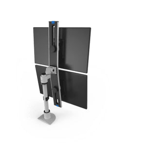 Innovative 9136-S-FM Adjustable Vertical/Horizontal Dual Monitor Pole Mount-Monitor Arms-Innovative-Ergo Standing Desks