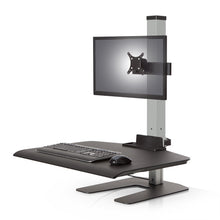 Load image into Gallery viewer, Innovative Winston Workstation Single Monitor Adjustable Standing Desk Converter-Standing Desk Converters-Innovative-Silver-Standard 23&quot; x 30&quot;-Ergo Standing Desks