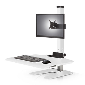 Innovative Winston Workstation Single Monitor Adjustable Standing Desk Converter-Standing Desk Converters-Innovative-Flat White-Standard 23" x 30"-Ergo Standing Desks