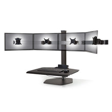 Load image into Gallery viewer, Innovative Winston Workstation Quad Monitor Adjustable Standing Desk Converter-Standing Desk Converters-Innovative-Vista Black-Standard 23&quot; x 30&quot;-Ergo Standing Desks