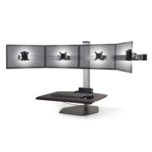 Load image into Gallery viewer, Innovative Winston Workstation Quad Monitor Adjustable Standing Desk Converter-Standing Desk Converters-Innovative-Silver-Standard 23&quot; x 30&quot;-Ergo Standing Desks