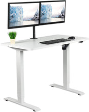 Load image into Gallery viewer, Vivo 43&quot; Wide Standard Electric Adjustable Sit Stand Desk- White Frame-Electric Standing Desks-Vivo-White Top-Ergo Standing Desks