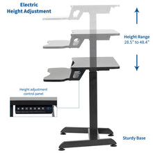 Load image into Gallery viewer, Vivo 32&quot; Wide Compact Electric Adjustable Height Standing Desk- Black-Compact Standing Desks-Vivo-Black-Ergo Standing Desks