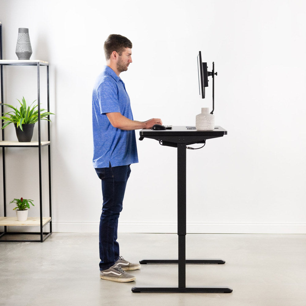 Vivo 43 Wide Electric Adjustable Sit Stand Desk with Memory Presets- – Ergo  Standing Desks