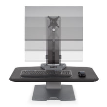 Load image into Gallery viewer, Innovative Winston-E Workstation Electric Single Monitor Standing Desk Converter-Electric Standing Desks-Innovative-Gray Duotone-Ergo Standing Desks