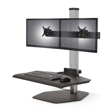 Load image into Gallery viewer, Innovative Winston Workstation Dual Monitor Adjustable Standing Desk Converter-Standing Desk Converters-Innovative-Silver-Compact 17&quot; x 30&quot;-Ergo Standing Desks