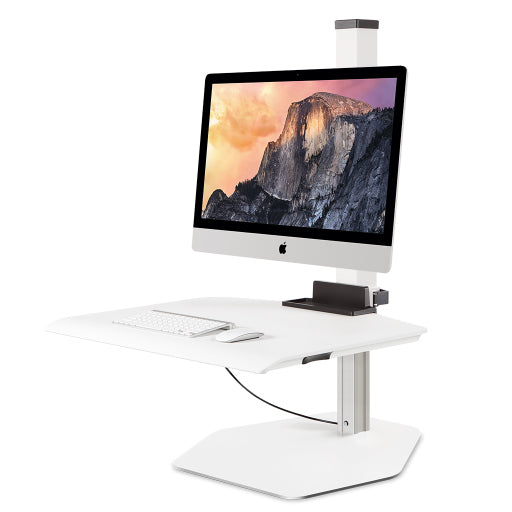 Innovative Winston Apple iMac VESA Single Monitor Adjustable Standing Desk Converter-Standing Desk Converters-Innovative-Flat White-Ergo Standing Desks