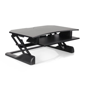 Innovative Winston 36" Wide Adjustable Corner Standing Desk Converter- Black-Corner Standing Desk-Innovative-Black-Ergo Standing Desks