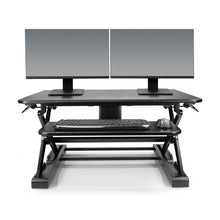 Load image into Gallery viewer, Innovative Winston 36&quot; Wide Adjustable Standing Desk Converter- Black-Standing Desk Converters-Innovative-Black-Ergo Standing Desks
