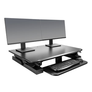 Innovative Winston 36" Wide Adjustable Standing Desk Converter- Black-Standing Desk Converters-Innovative-Black-Ergo Standing Desks